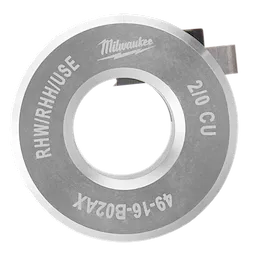 Milwaukee RHWIRHHIUSE 210 CU hole saw with silver body and markings in white, designed for making precise circular cuts.