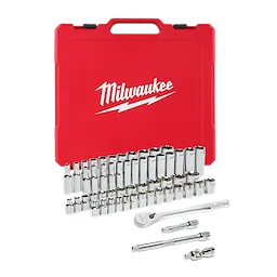3/8" Drive 56pc Ratchet & Socket Set with FOUR FLAT™ SIDES - SAE & Metric