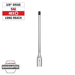 3/8" Drive 7/32" Long Hex Bit Socket with a long reach design. Includes a lifetime guarantee and SAE hex drive compatibility.