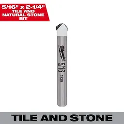 5/16 in. Carbide Tipped Drill Bit for Drilling Natural Stone, Granite, Slate, Ceramic and Glass Tiles Primary Image