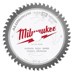 5-7/8" Aluminum Cutting Circular Saw Blade with 50 teeth for cutting aluminum, brass, copper, plastics, and fiberglass.
