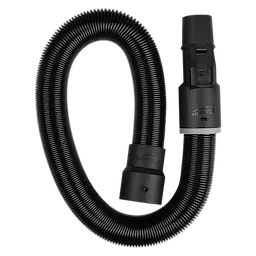 1-7/8" x 9' Expandable Hose coiled in an oval shape with ribbed tubing and connectors on both ends.