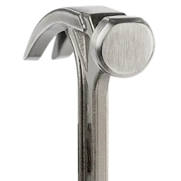 12oz Smooth Face Hybrid Claw Finish Hammer with a polished metal head and ergonomic design for efficient nail pulling and striking.