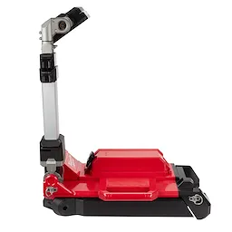 The M18 Rocket Light is a portable, adjustable work light with a red base and telescoping stand, designed for job site illumination.