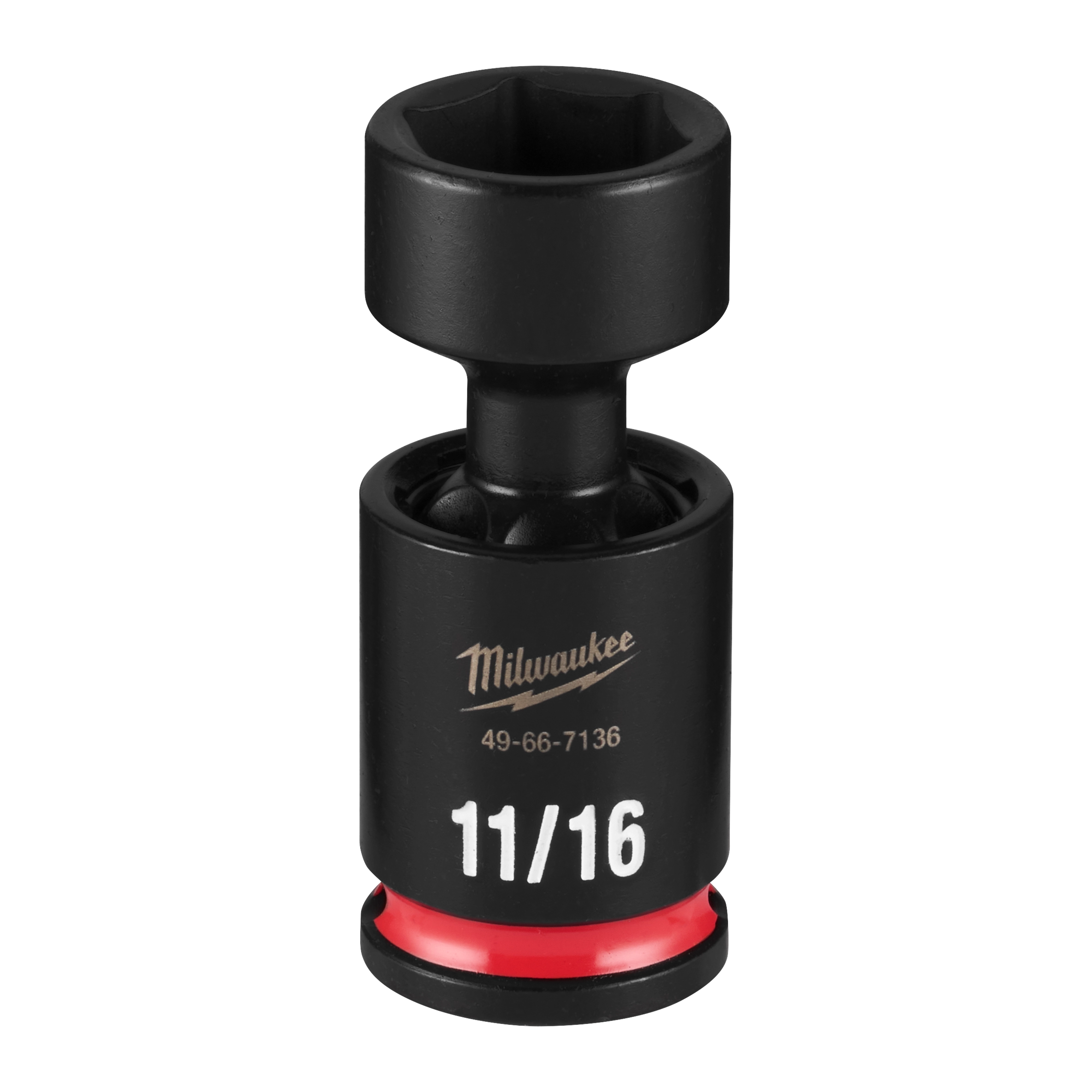 SHOCKWAVE Impact Duty 3/8" Drive 11/16" Standard Swivel Socket standing upright on a plain background.