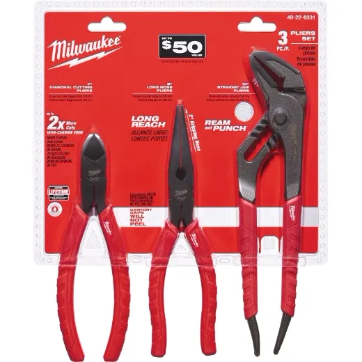 3 PC. Comfort Grip Pliers Kit