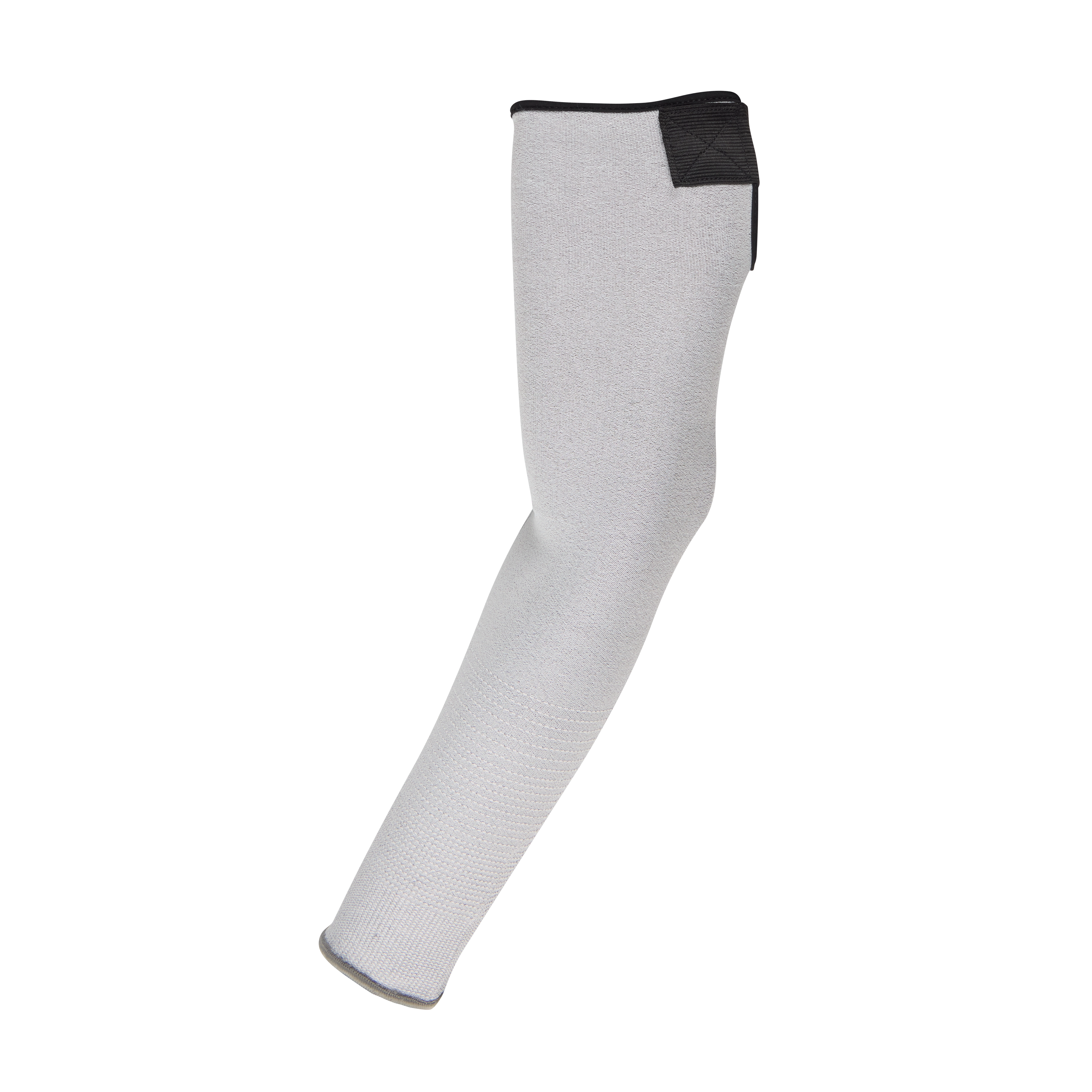 Cut Level 4 Protective Sleeves in grey fabric with a black reinforced end. The sleeve is lightweight and designed for arm protection.