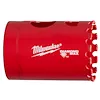 Red 1-1/4" Diamond Max diamond grit hole saw with sharp serrated edges and manufacturer's logo on the side.