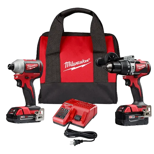 M18 Brushless 2-Tool Combo Kit, Hammer Drill/Impact Driver