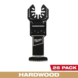 Milwaukee OPEN-LOK 1-3/8" HCS Japanese Tooth Pro-Curve Hardwood Multi-Tool Blade, shown in a 25-pack.