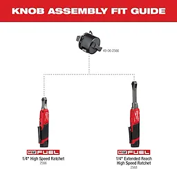 1/4" High Speed Ratchet Tall Shift Knob Assembly Fit Guide