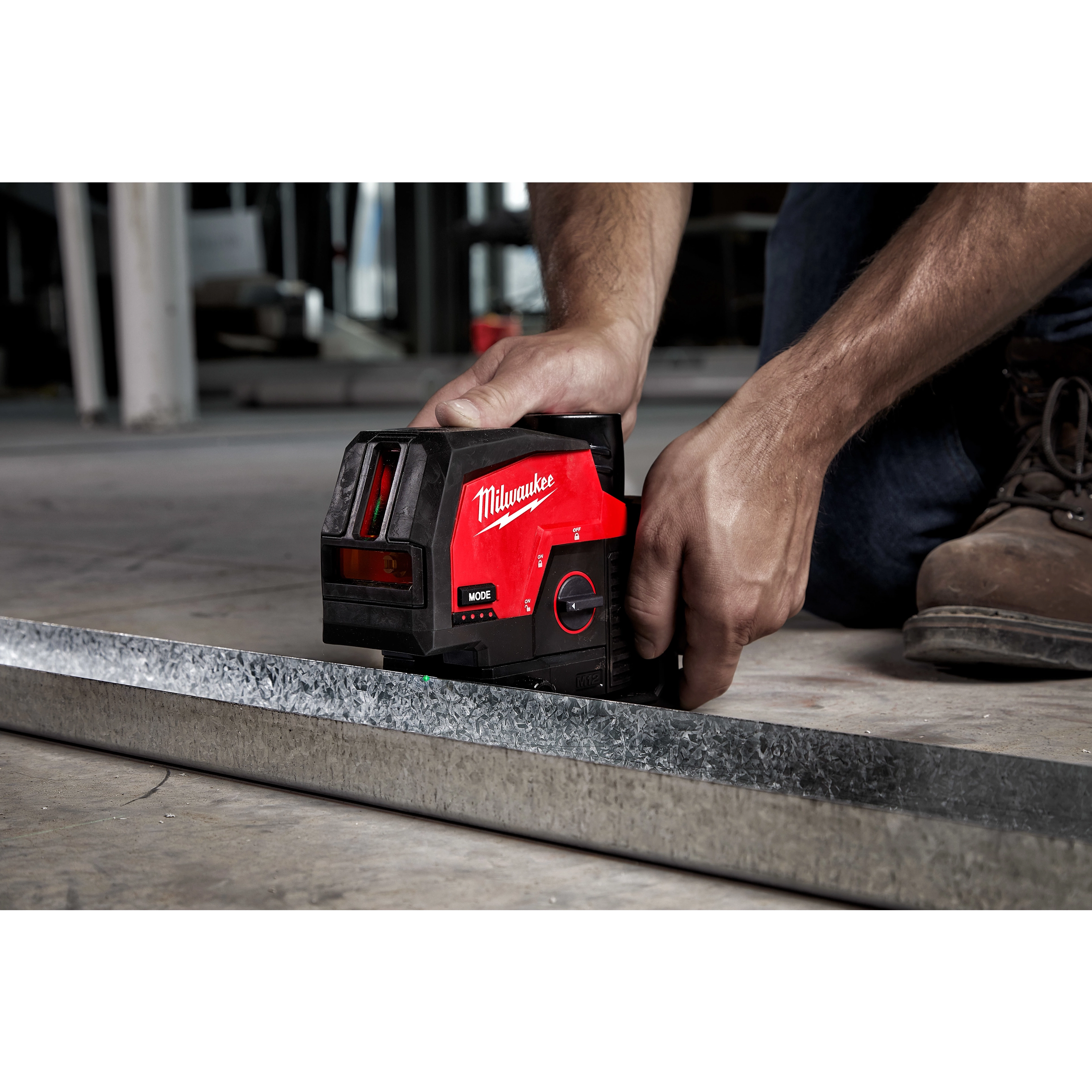 M12 Green Cross Line and Plumb Points Laser App Shot