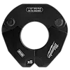 1-1/2" IPS-P Pivoting Press Ring for M18 press tools, black, with labeled specifications and brand logo visible.