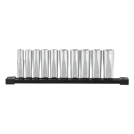 10pc 3/8" Metric Deep Well Sockets with FOUR FLAT™ Sides