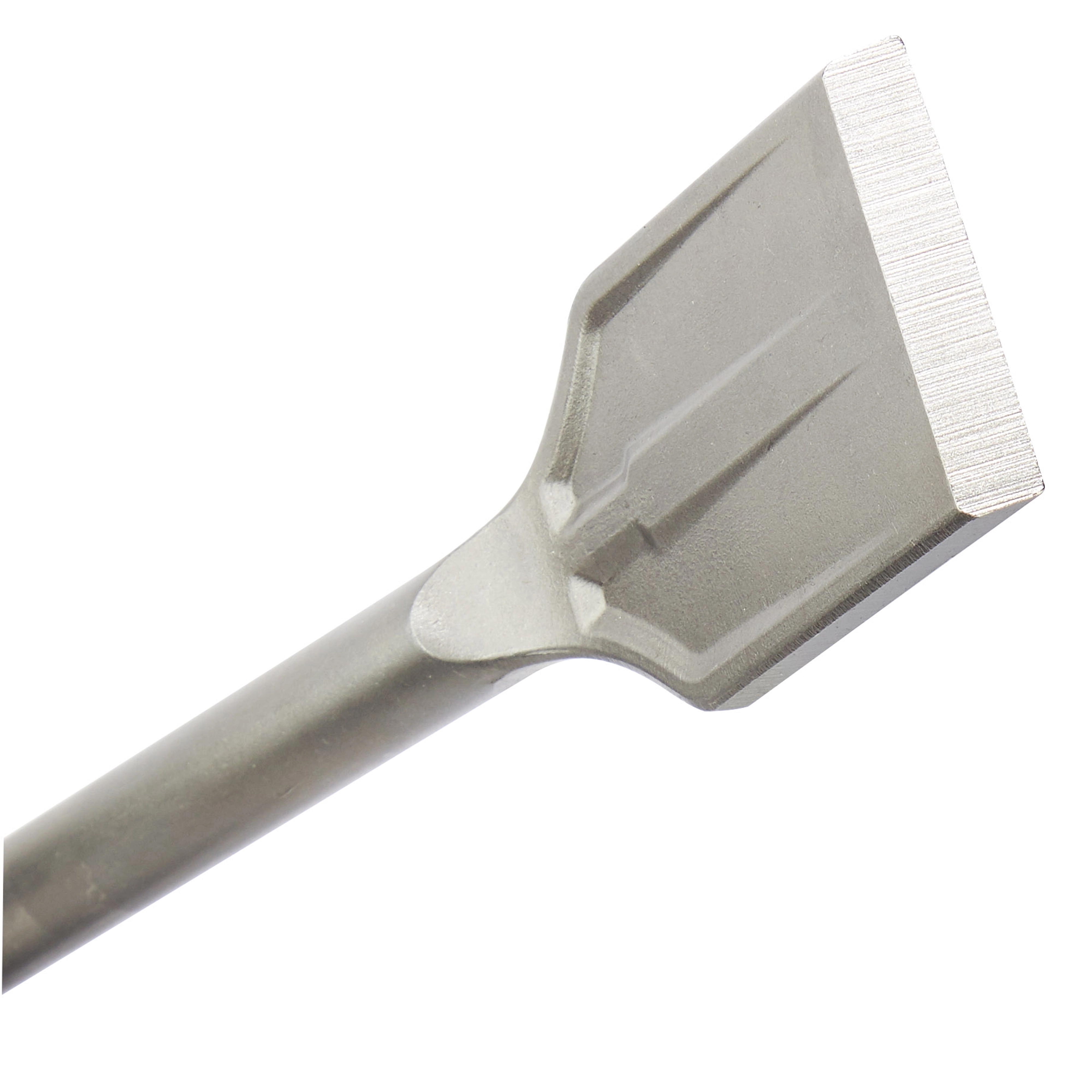 SDS Plus SLEDGE 1-7/8" Tile Chisel with a wide, flat blade designed for efficient tile removal. Silver metal finish.