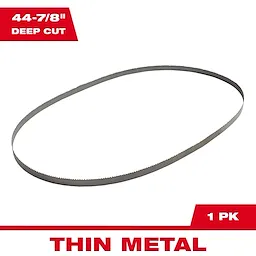 Band Saw Blade Main Image featuring a 44-7/8 inch deep cut blade for thin metal cutting, packaged as a single unit.