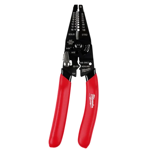 10-28 AWG Multi-Purpose Dipped Grip Wire Stripper & Cutter w/ Reinforced Head