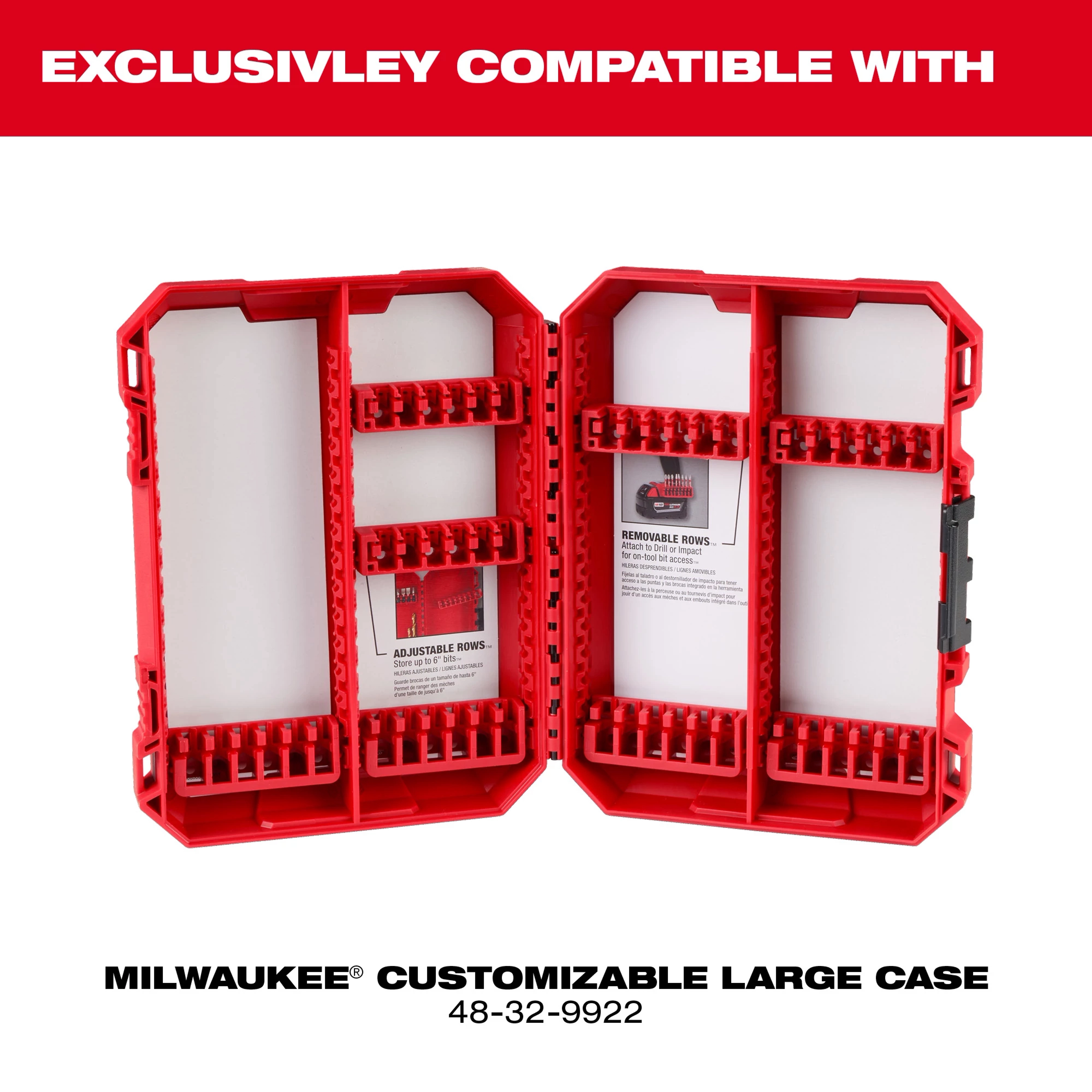 Compatible with MILWAUKEE® Customizable Large Cases