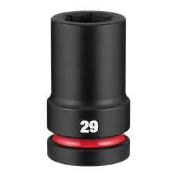 SHOCKWAVE Impact Duty 1" Drive 29mm Deep 6 Point Socket standing upright with 29 marking and red ring near the base.
