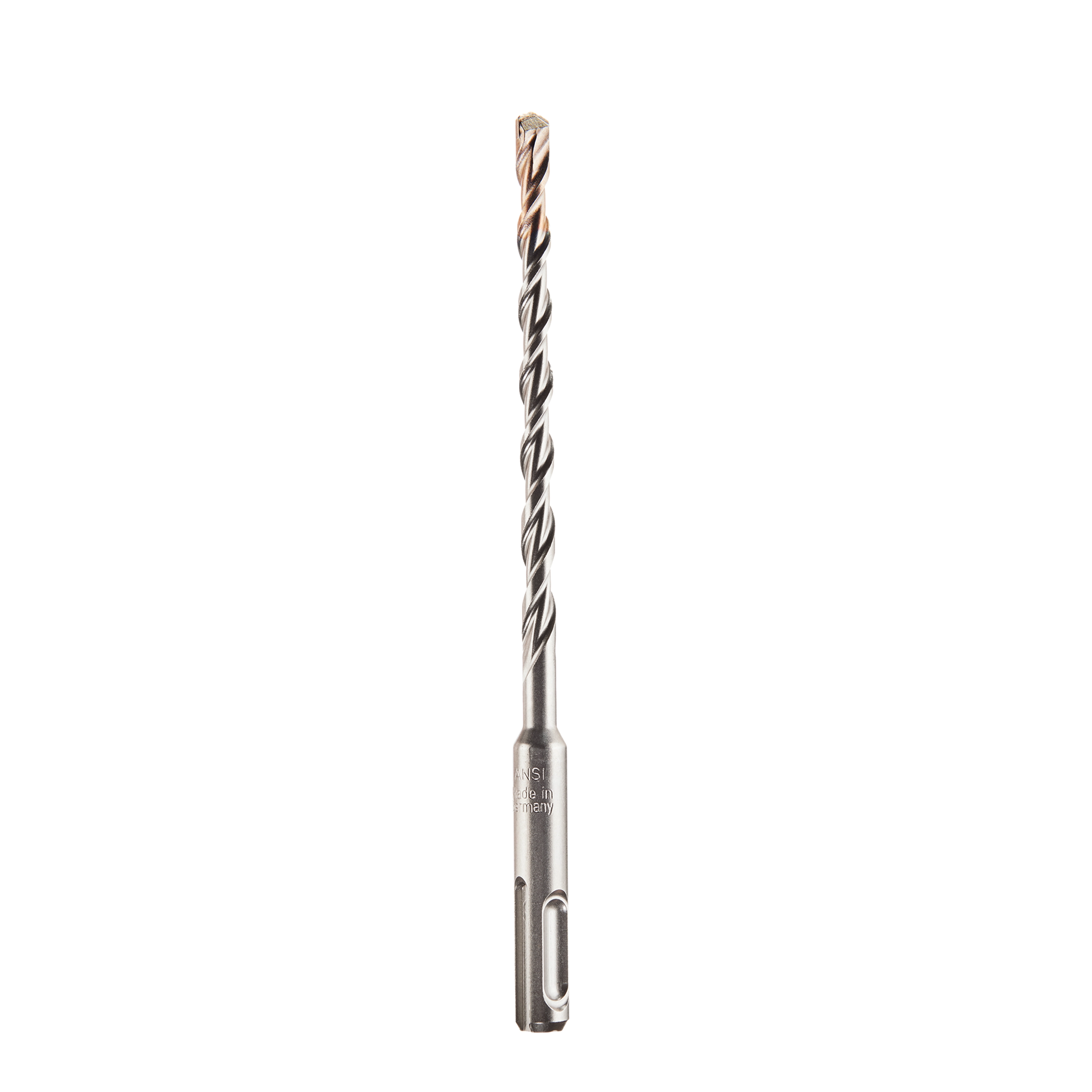The SDS Plus M2 2-Cutter Drill Bits 2CT 1/4" X 4" X 6" features a carbide tip and a spiral flute design. The drill bit is designed for use with SDS Plus shank systems and is ideal for masonry drilling.