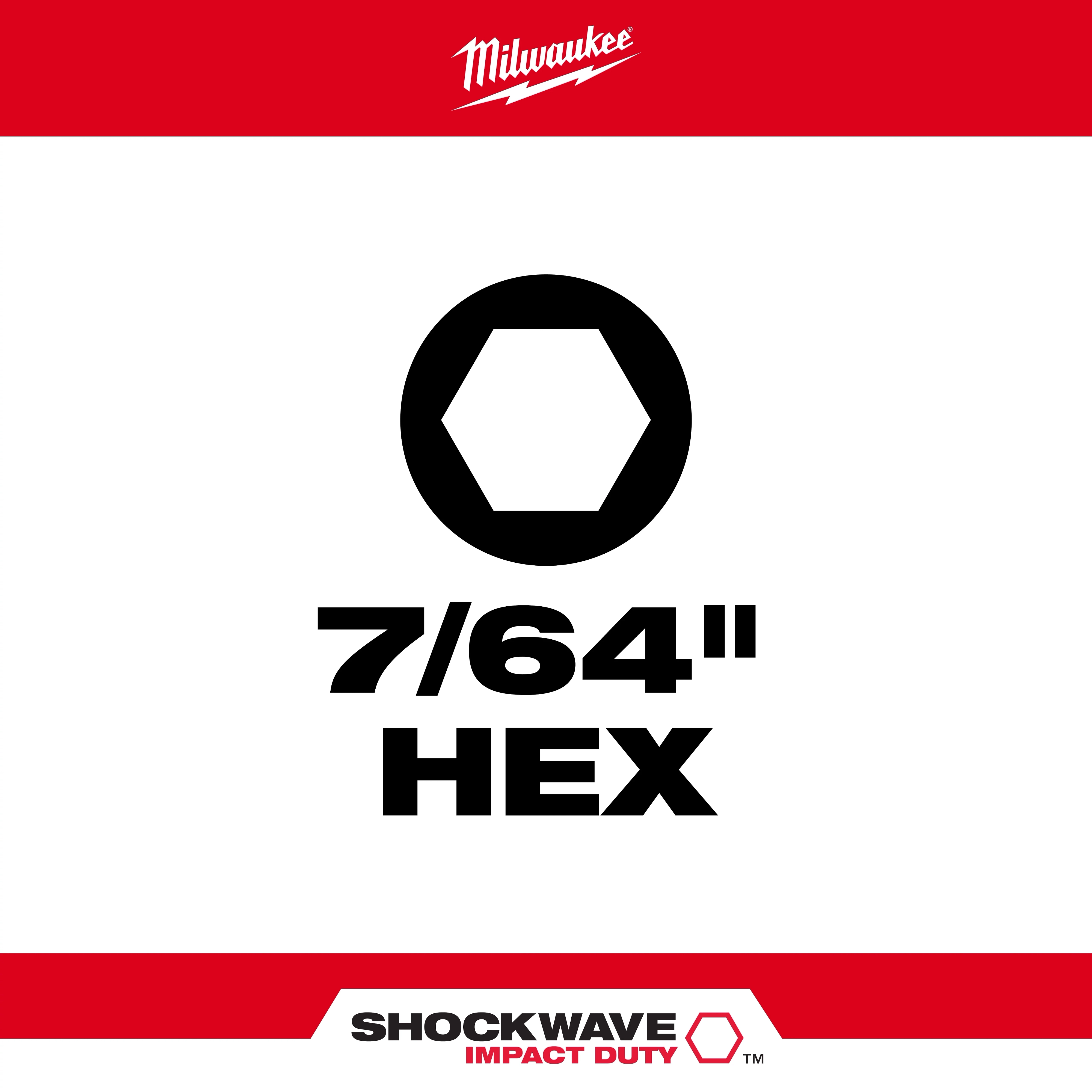 7/64" HEX SHOCKWAVE Bit Type