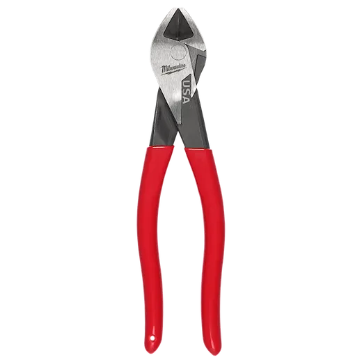 8" Angled Head Diagonal Dipped Grip Cutting Pliers (USA)