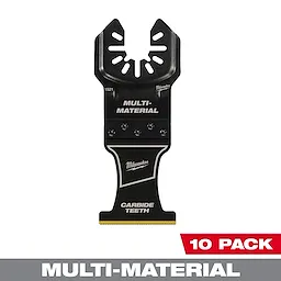 Milwaukee Open-Lok 1-3/8" Carbide Teeth Multi-Material Multi-Tool Blade, black with gold teeth, 10 pack.
