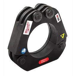 3” IPS XL Ring for M18 FORCE LOGIC Long Throw Press Tool, a heavy-duty black ring accessory used for press tools, branded with "Milwaukee" and "M18" labels.