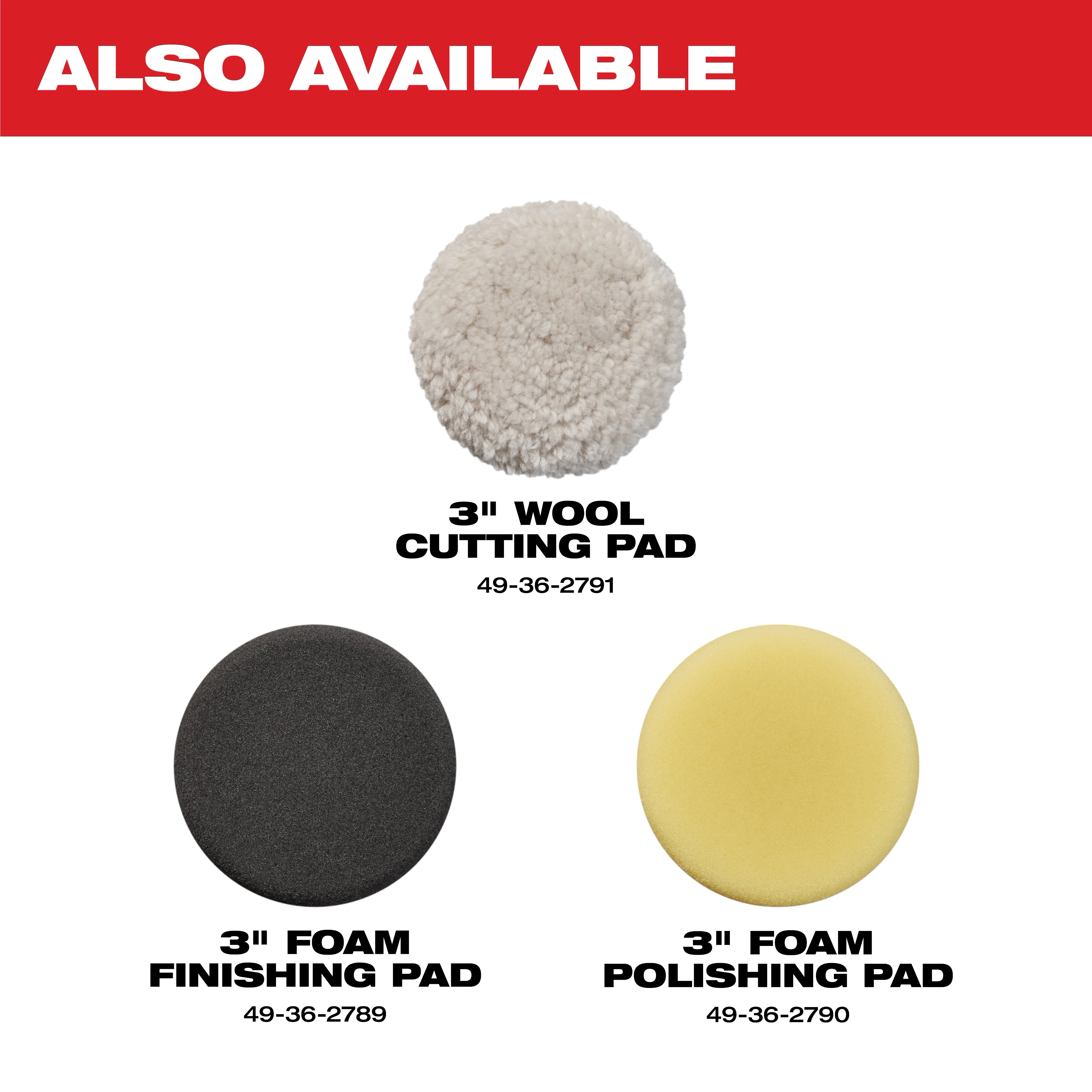 M12 Variable Speed Polisher/Sander Accessories Available