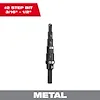48-89-9202 Black Oxide Step Bit, for metal, sizes 3/16" to 1/2". Image includes text "#2 Step Bit, 3/16" - 1/2".