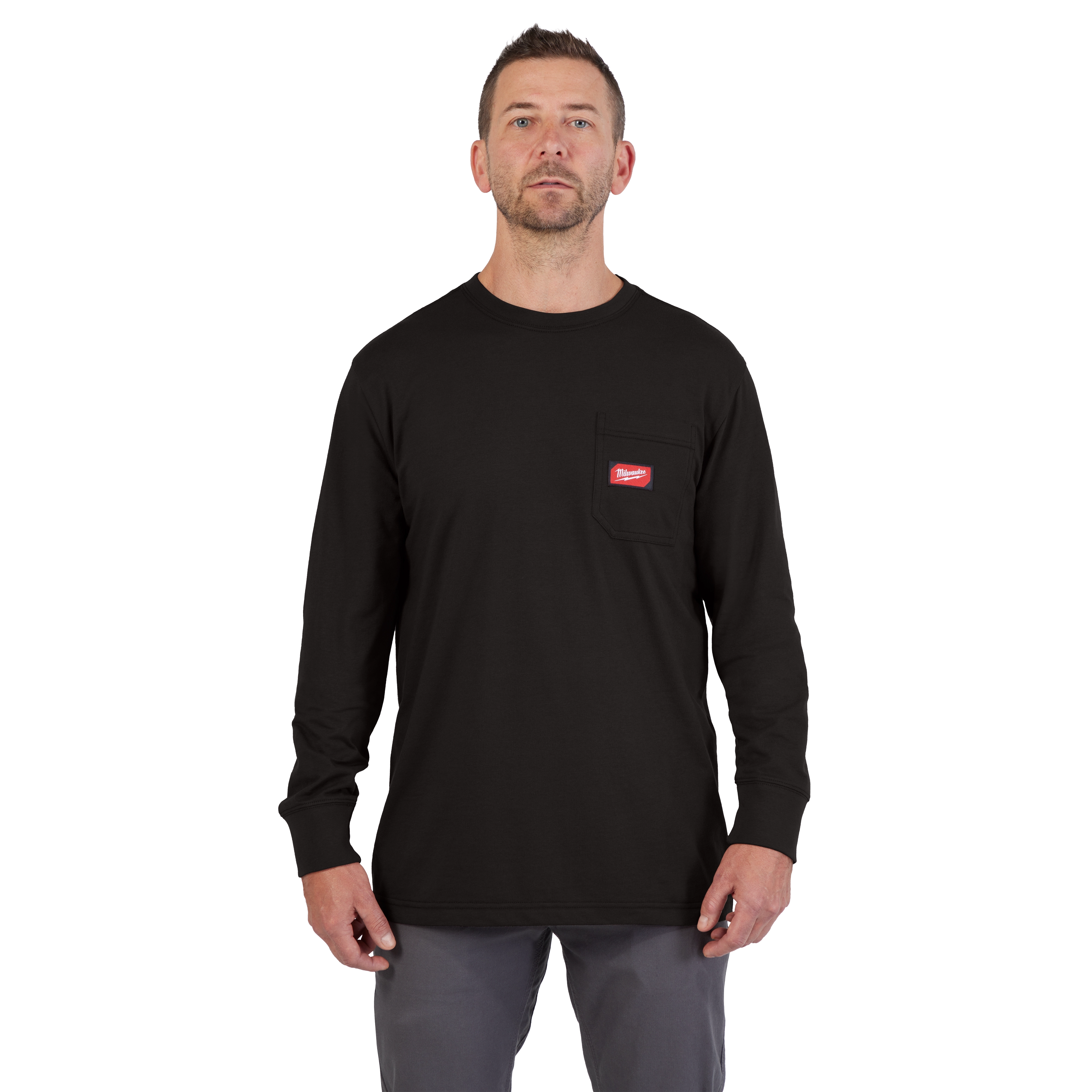 GRIDIRON™ Pocket T-Shirt Long Sleeve, Black, 3X-Large | Milwaukee Tool