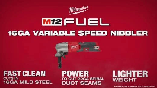 2476 Milwaukee M12 FUEL 16ga Variable Speed Nibbler