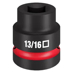 SHOCKWAVE Impact Duty 1" DR 13/16" Square Socket in black with a red band and white "13/16" marking.