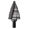 The #12 Step Drill Bit features multiple sizes in one tool, ranging from 7/8 inch to 1-3/8 inch. It is designed for drilling various hole sizes without the need to change bits.