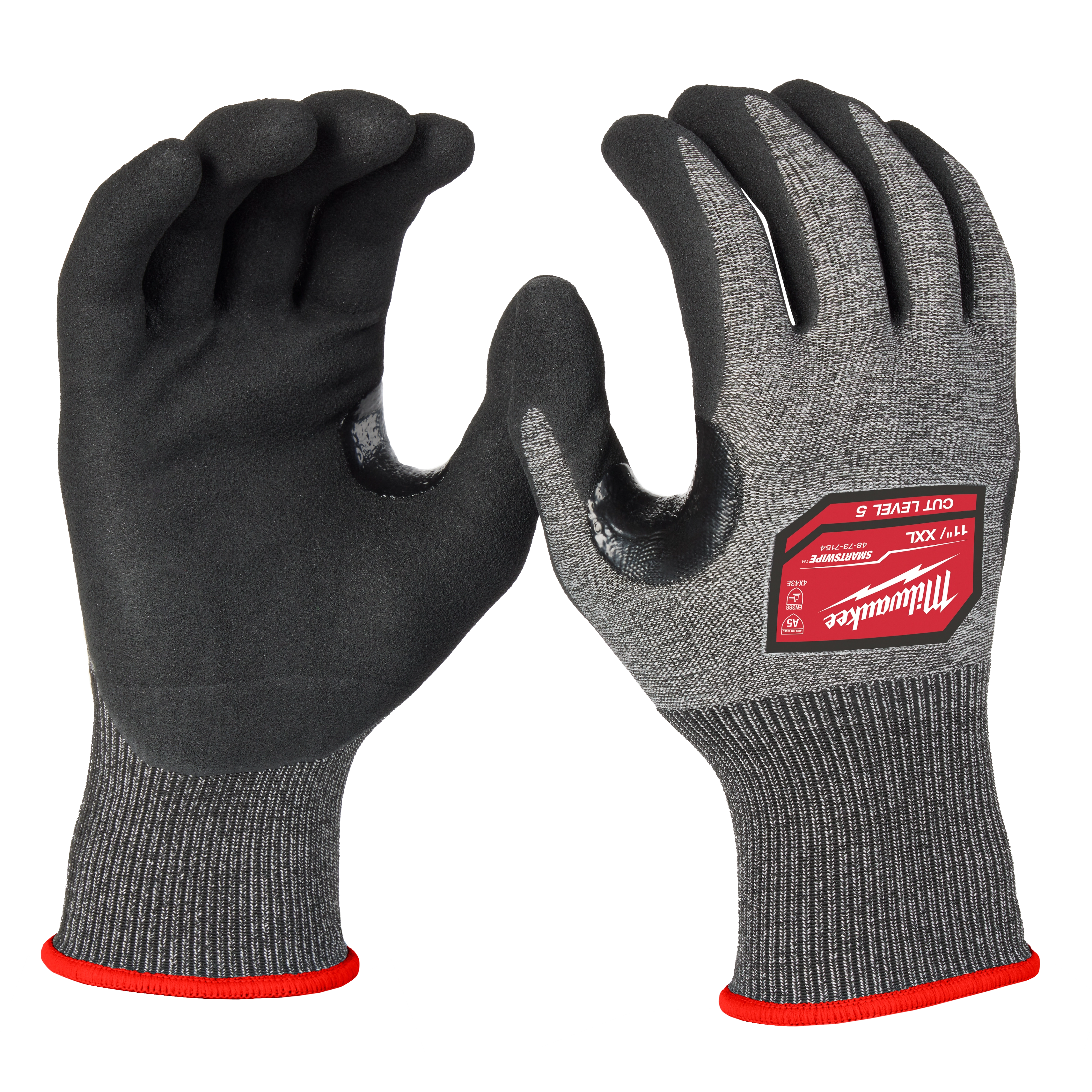 Cut Level 5 High-Dexterity Nitrile Dipped Gloves (XXL) | Milwaukee