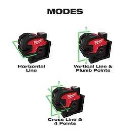 M12™ Green Laser – Cross Line & 4-Points Modes