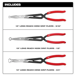 3pc Hose Grip Pliers Set Kit Includes