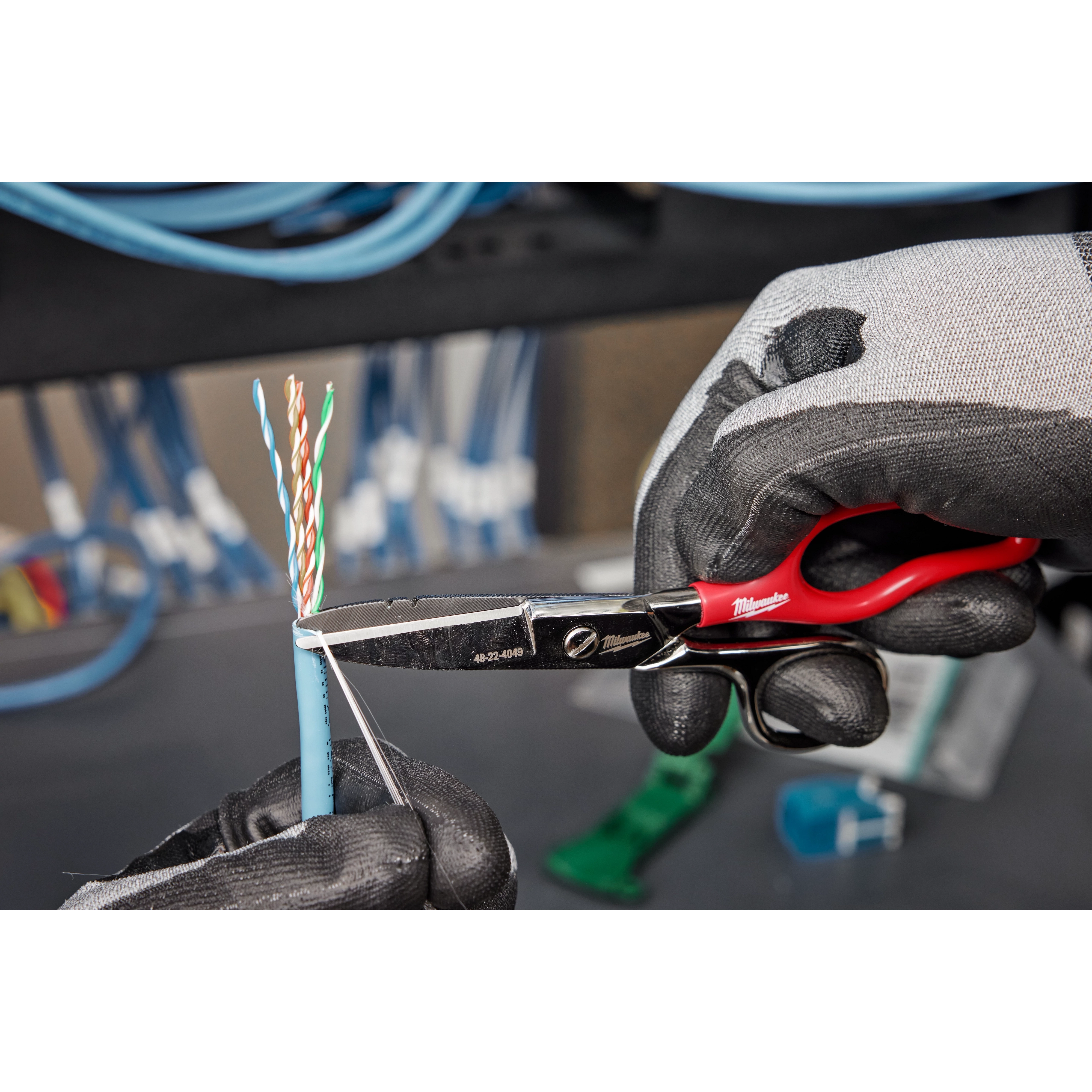 Electrician Scissors with Extended Handle