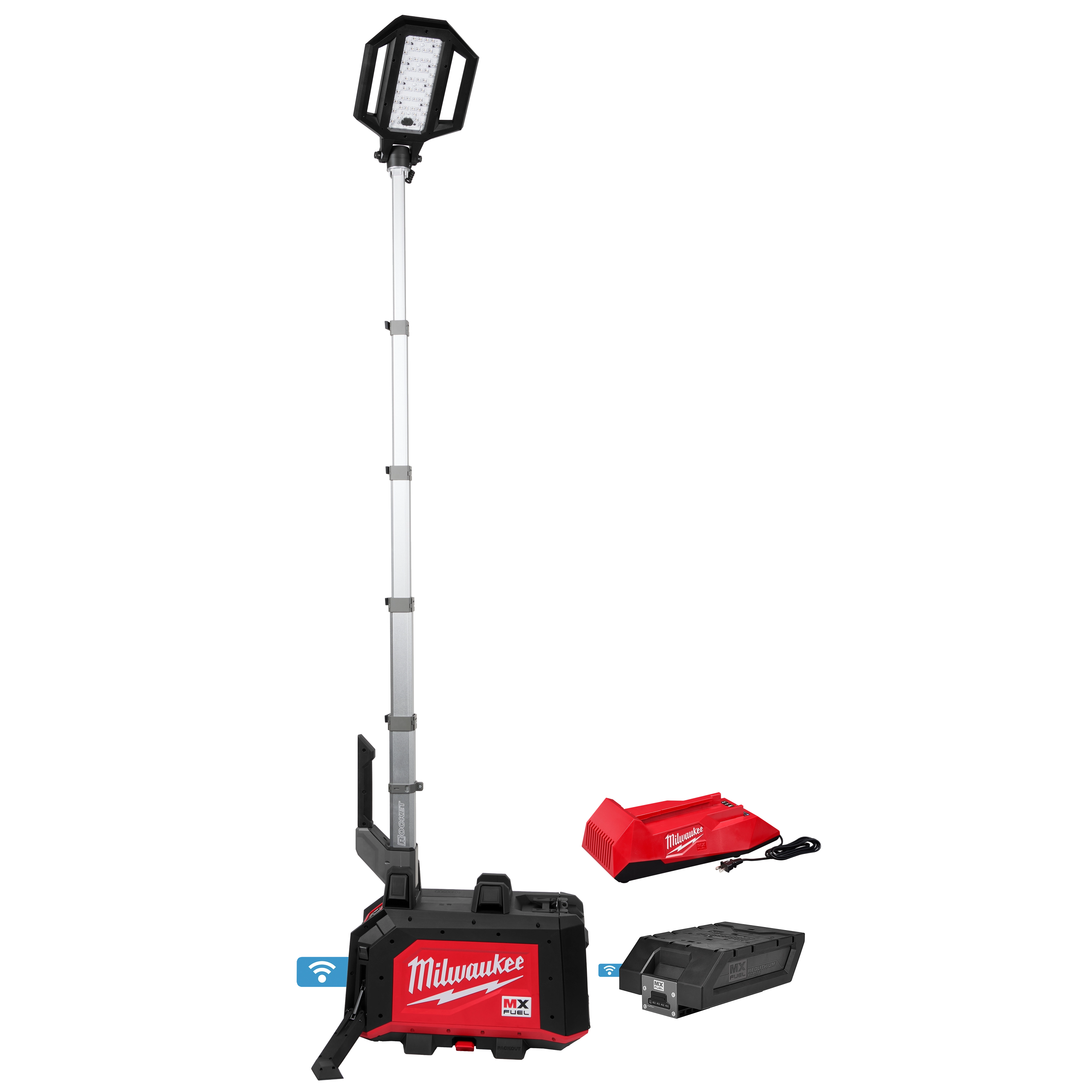 MX FUEL™ ROCKET™ Dual Power Compact Tower Light | Milwaukee Tool