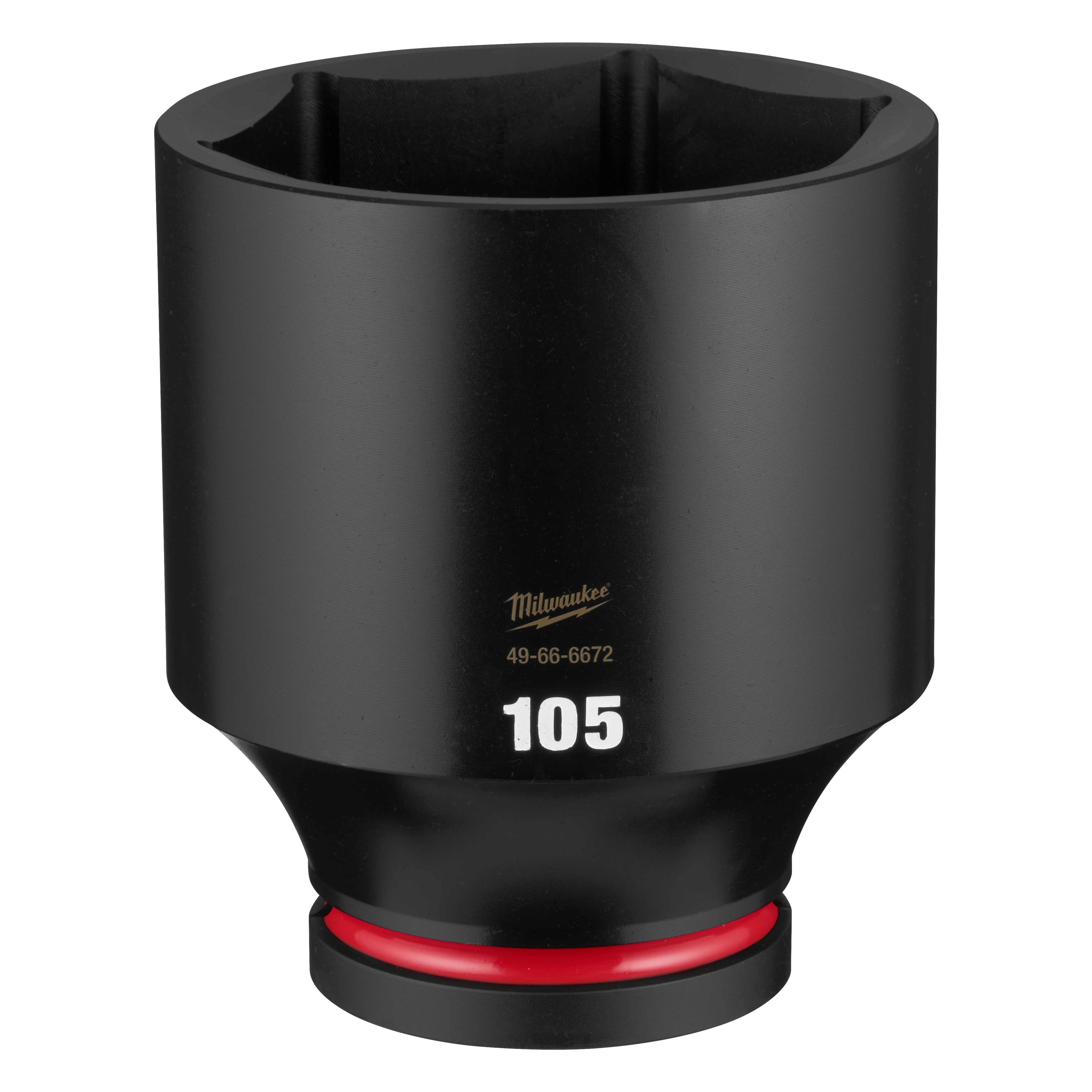 SHOCKWAVE Impact Duty 1" Drive 105mm Deep 6 Point Socket standing upright on a plain background.