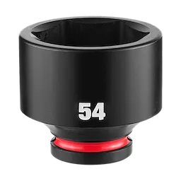 SHOCKWAVE Impact Duty 3/4" Drive 54MM Standard Impact Socket, black with white "54" and a red ring near the base.
