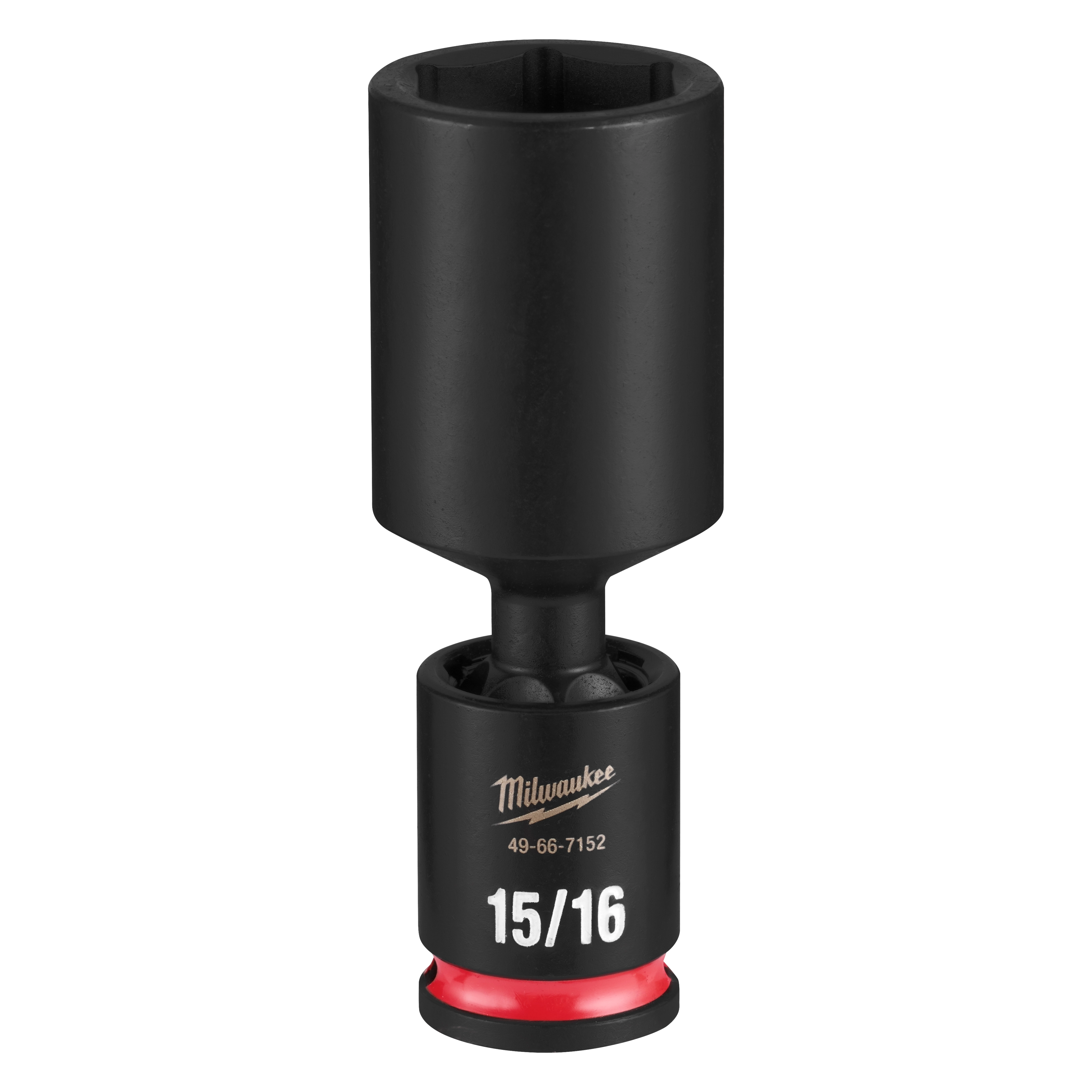 SHOCKWAVE Impact Duty 3/8" Drive 15/16" Deep Swivel Socket standing upright on a plain background.