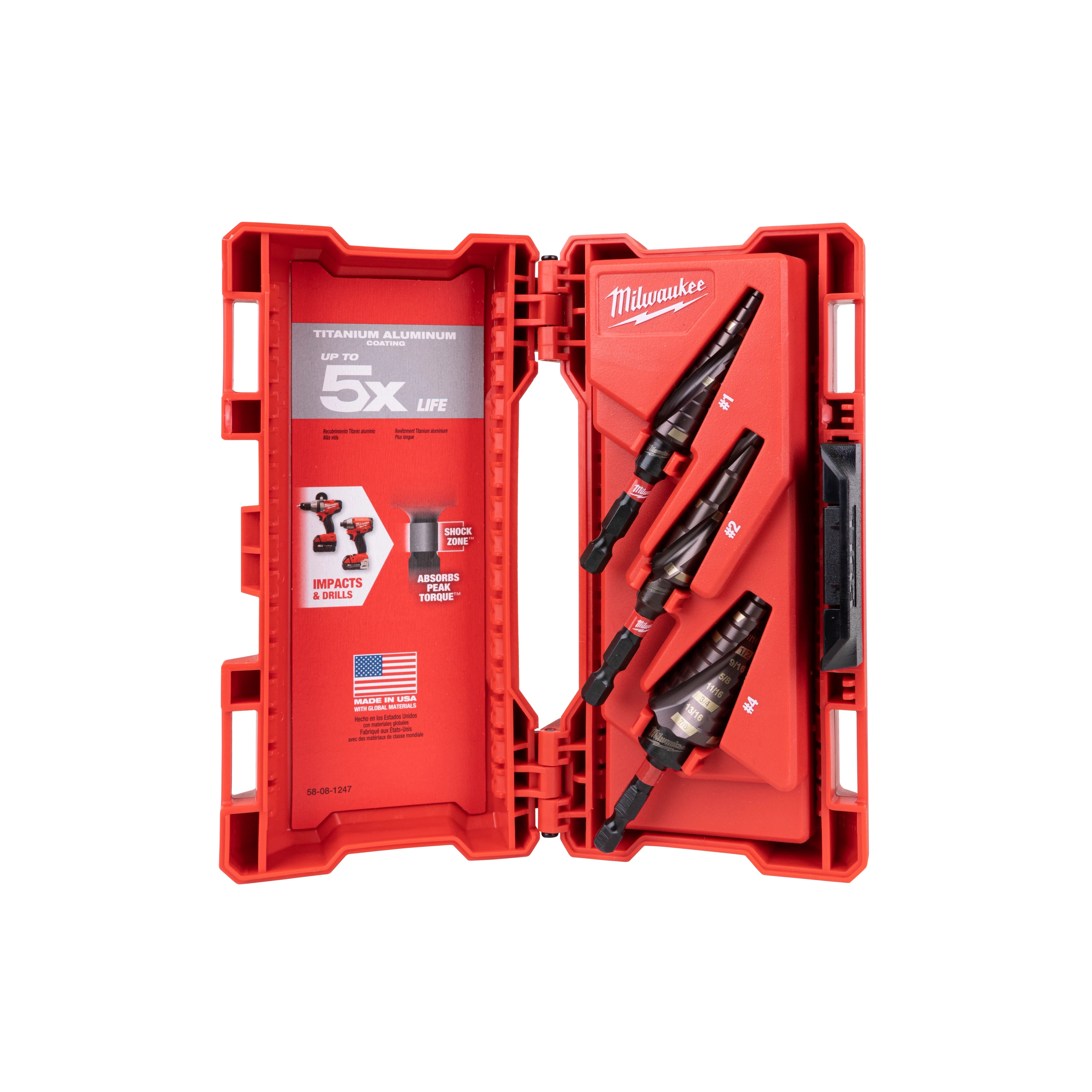 SHOCKWAVE Impact Duty Electrical Step Bit Kit | Milwaukee Tool
