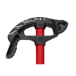 The 3/4" EMT Iron Conduit Bender features a durable metal head with degree markings and a red handle.