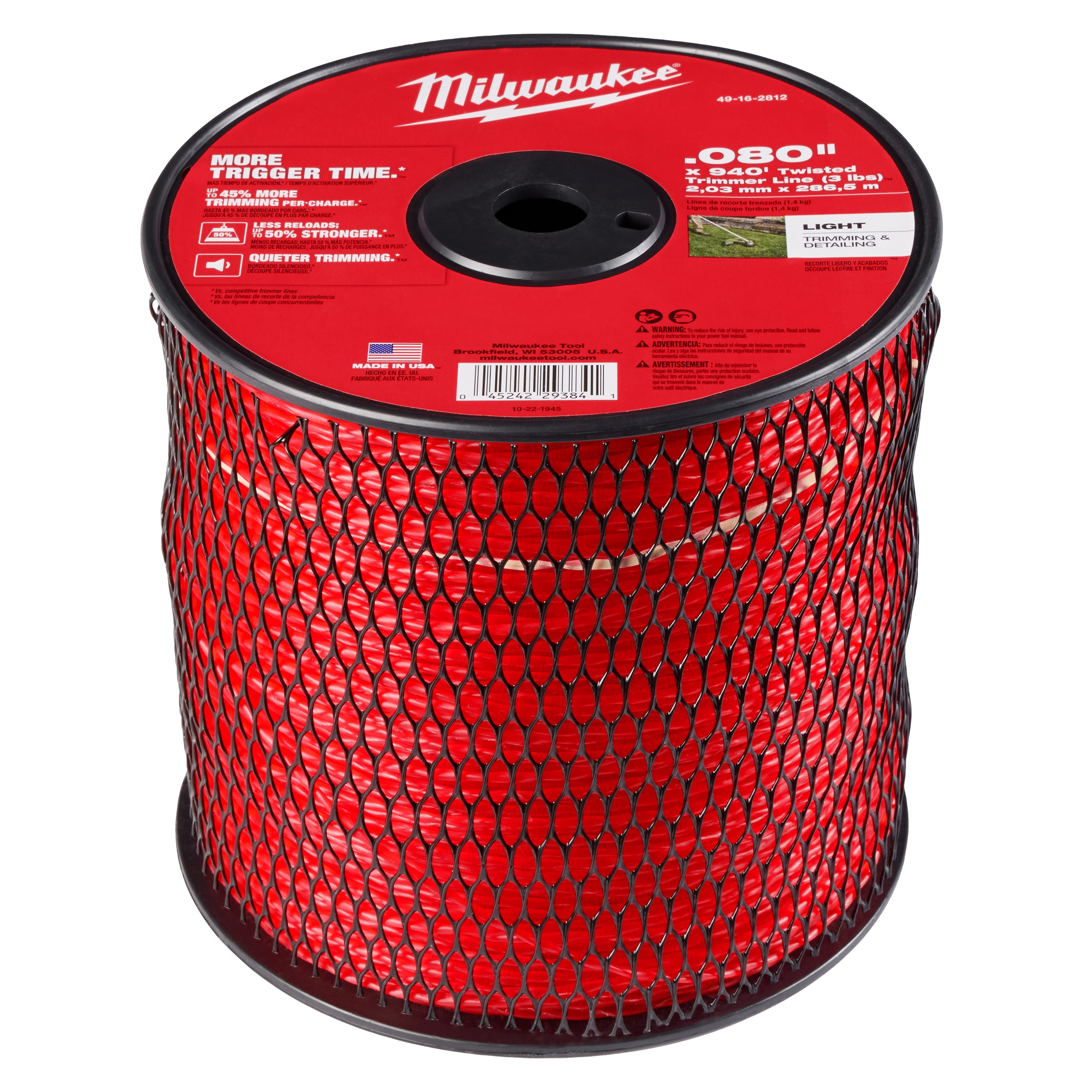 .080" x 940' (3 lb) Twisted Trimmer Line
