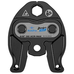 5/8" ZoomLock MAX Press Jaw for M12 FORCE LOGIC Press Tools, black with metal highlights, used for secure tube connections.