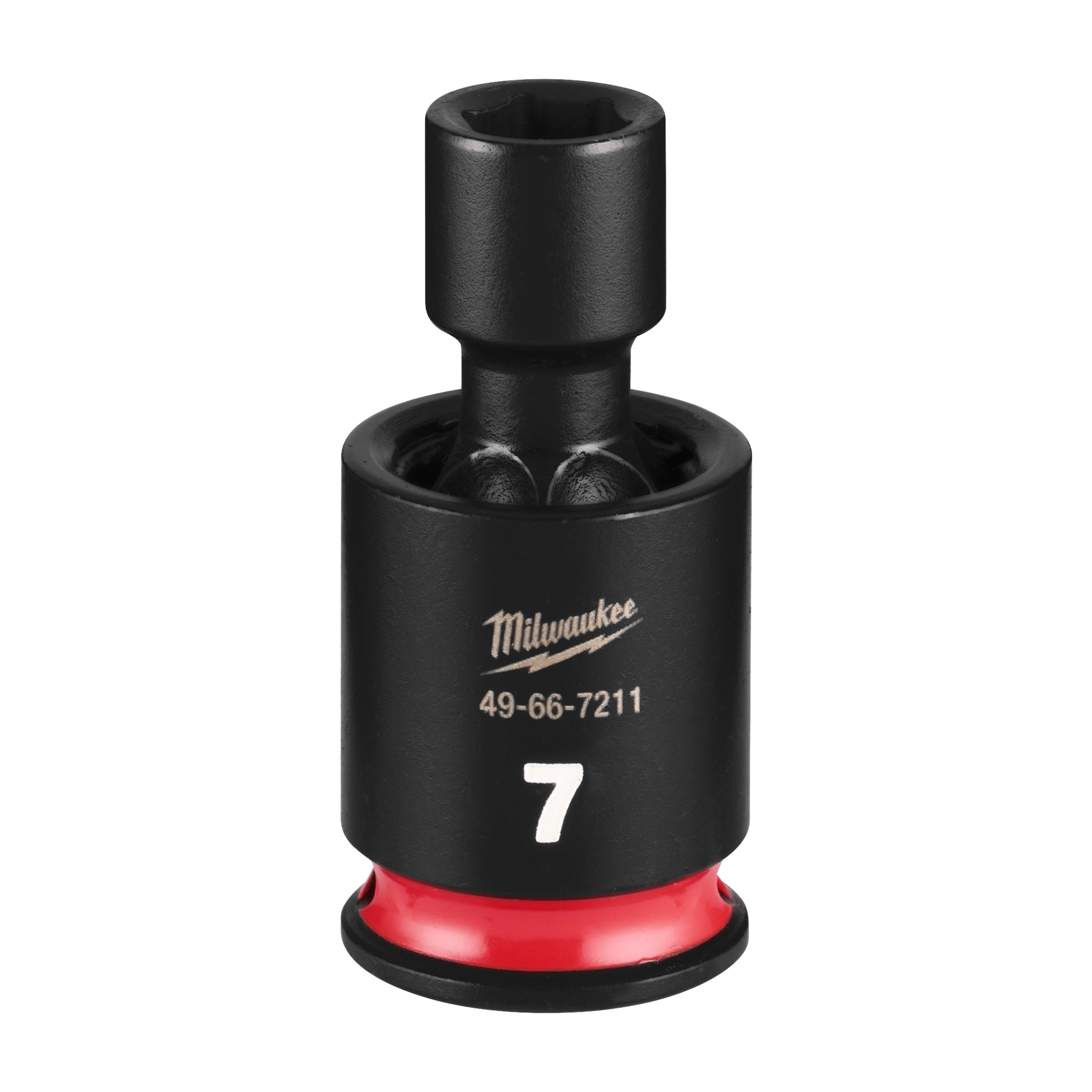 SHOCKWAVE Impact Duty 1/4" Drive 7MM Standard Swivel Socket standing upright on a plain background.