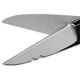 Electrician Scissors with sharp, serrated stainless steel blades designed for cutting cables and wires.