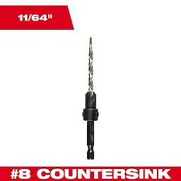 #8 COUNTERSINK W/ 11/64 INC BIT