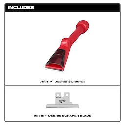 AIR-TIP Debris Scraper set includes a red debris scraper tool and an additional metal scraper blade attachment.